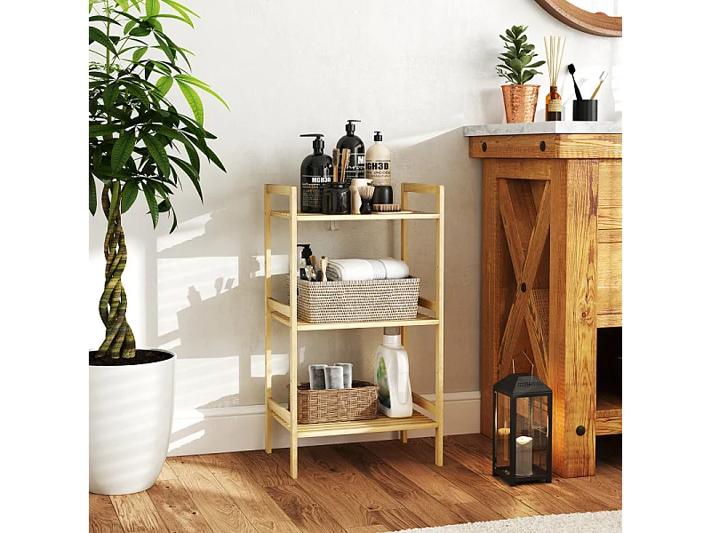 Etagères salle de bains de bains BELAMY bambou 