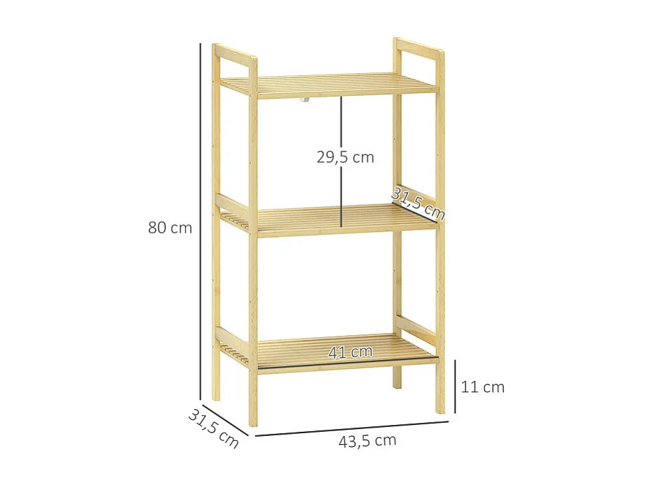 Etagères salle de bains de bains BELAMY bambou 