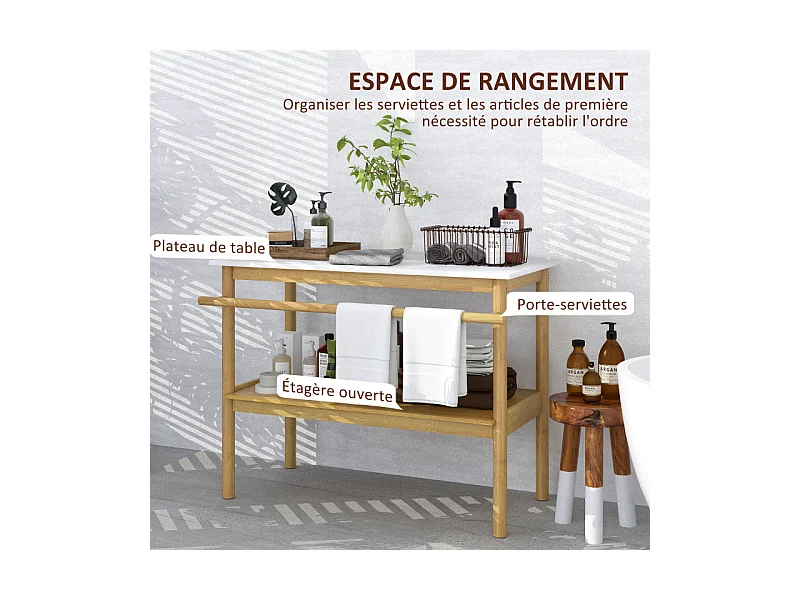 Etagère salle de bain LIMA bambou