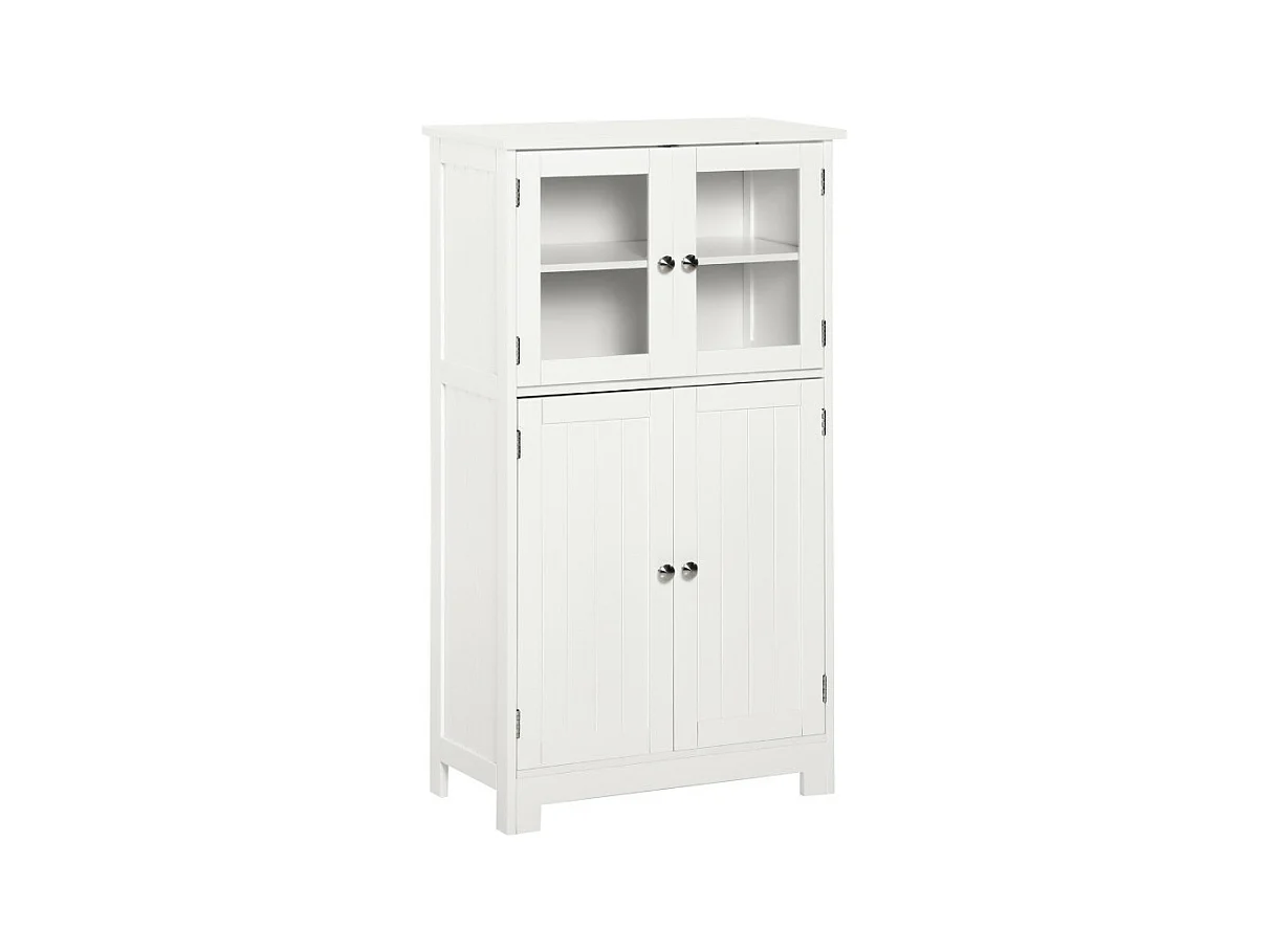Armoire haute de salle de bains NAMAK blanc