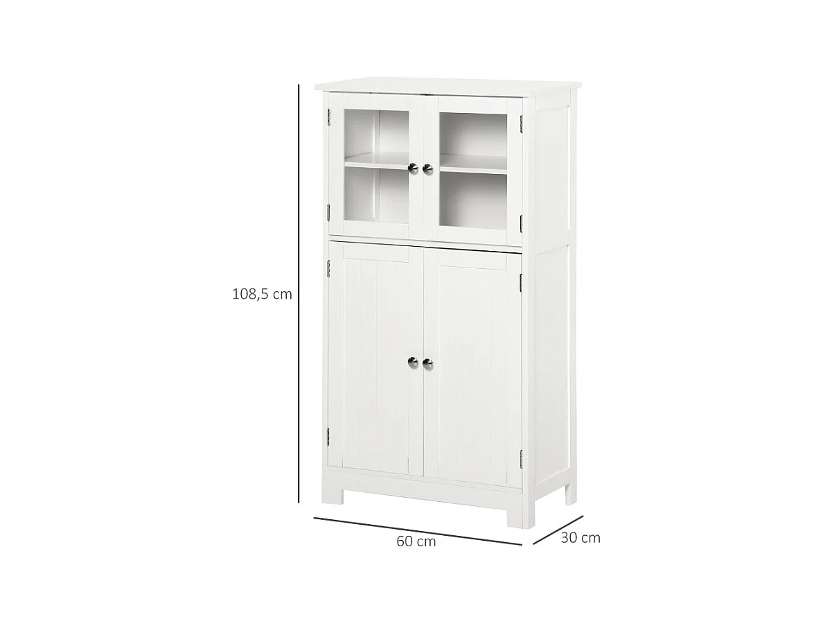 Armoire haute de salle de bains NAMAK blanc