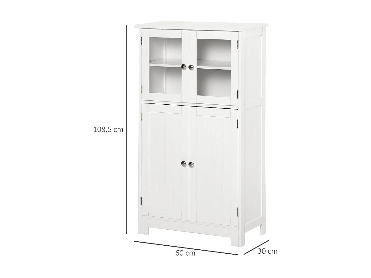 Armoire haute de salle de bains NAMAK blanc