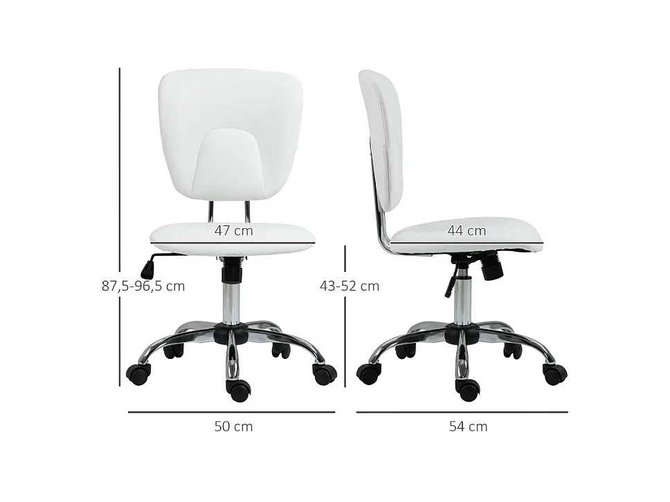 Chaise de bureau SALTY blanche