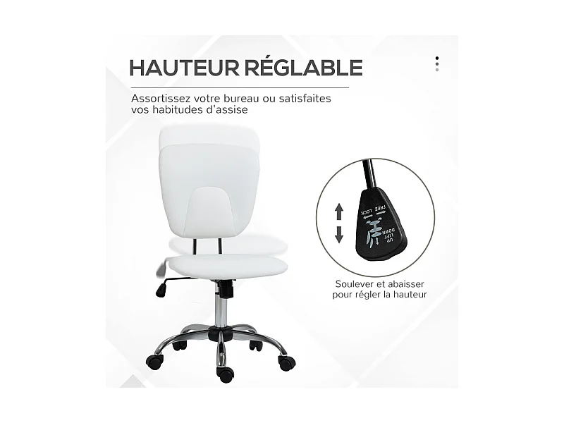 Chaise de bureau SALTY blanche