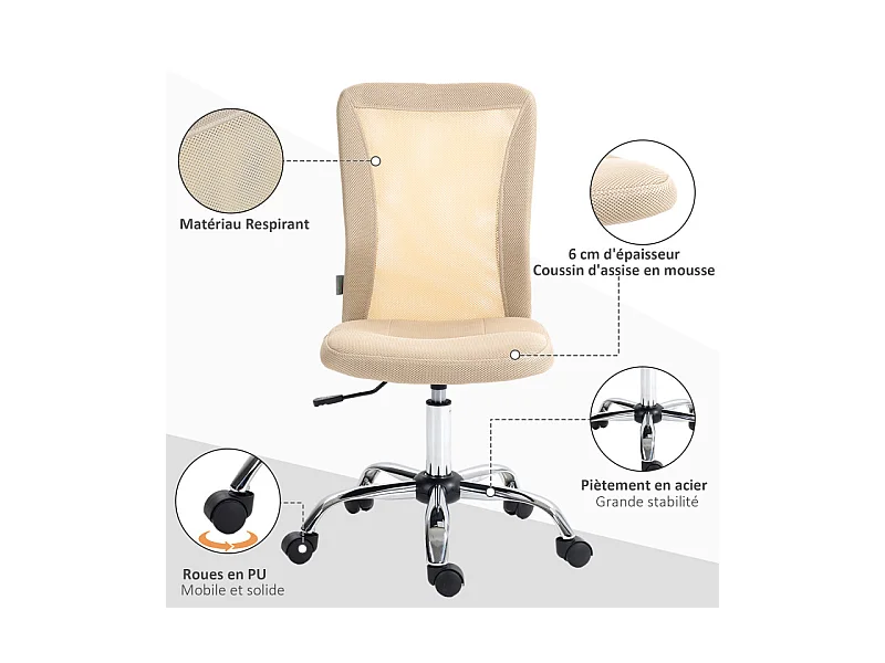 Chaise de bureau CHRISSY beige