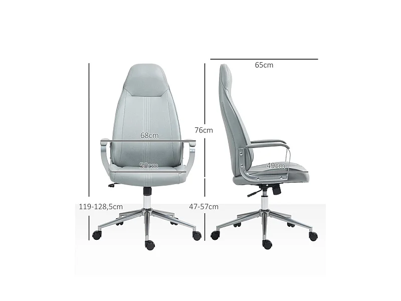 Fauteuil de bureau design LEXA gris