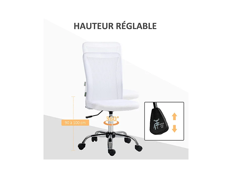 Fauteuil de bureau ergonomique PARTHENOPE blanc