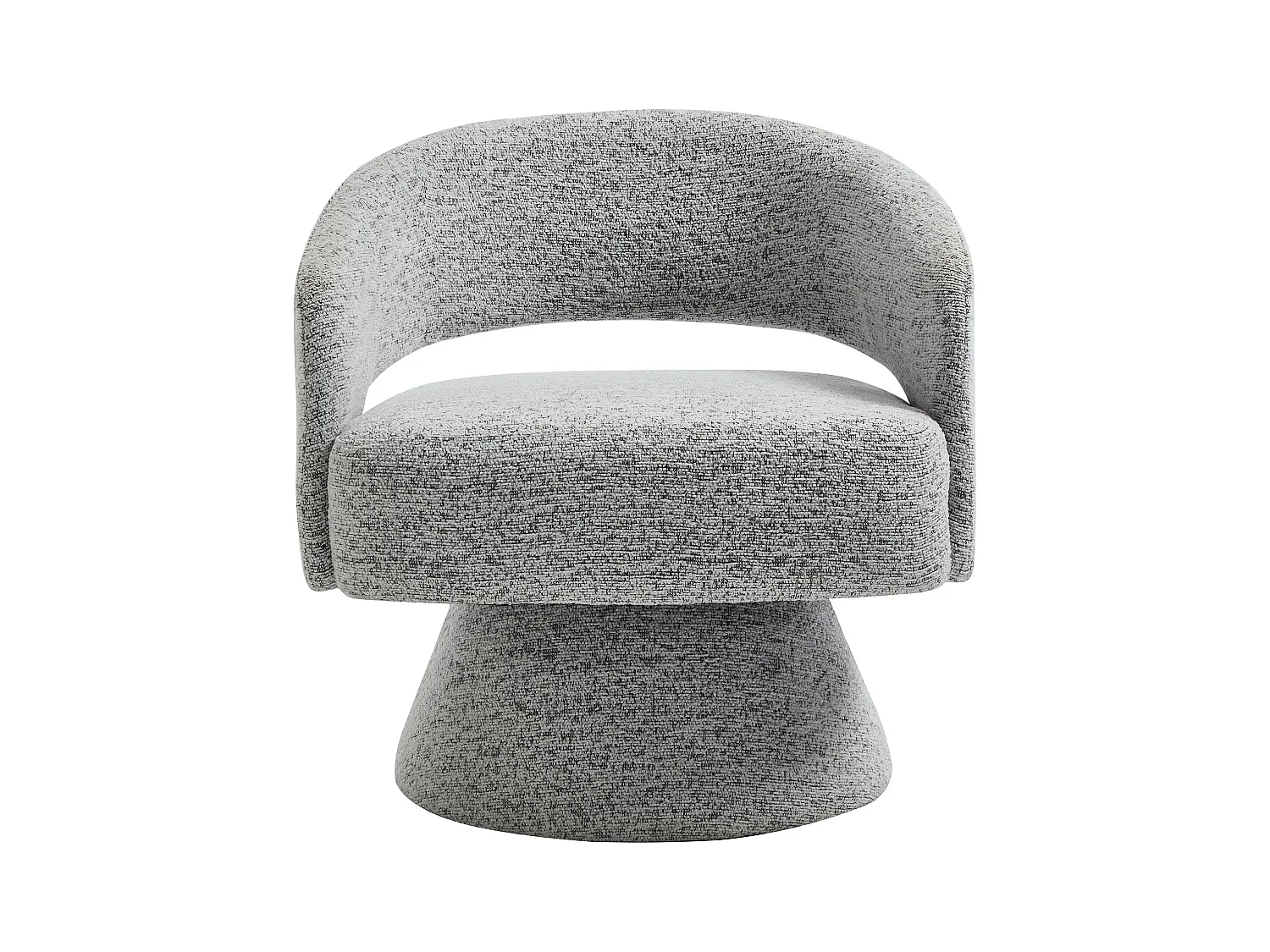 Grå chenille-stoff svingstol FEDOTE