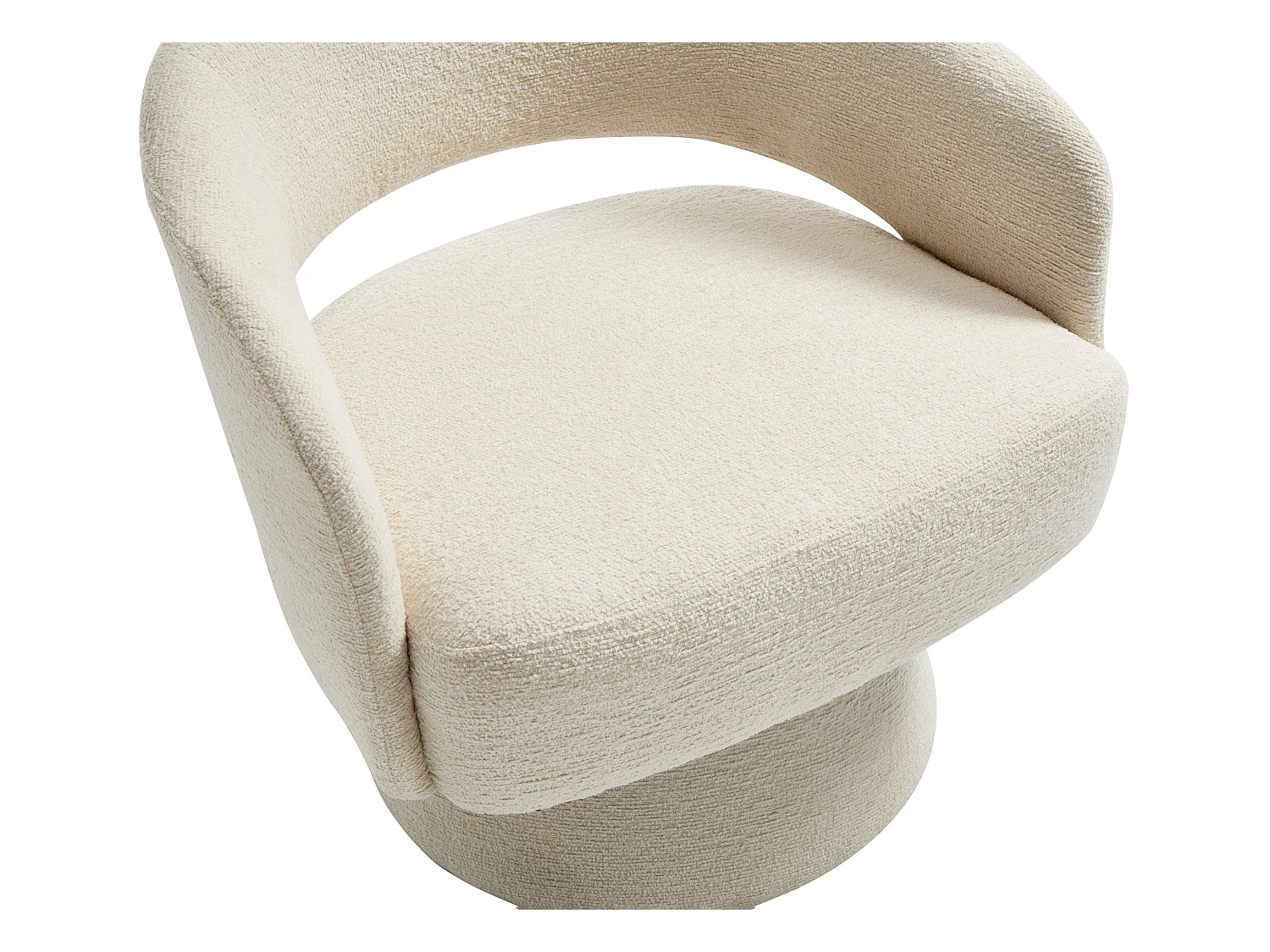 Svingstol i beige chenillestoff FEDOTE