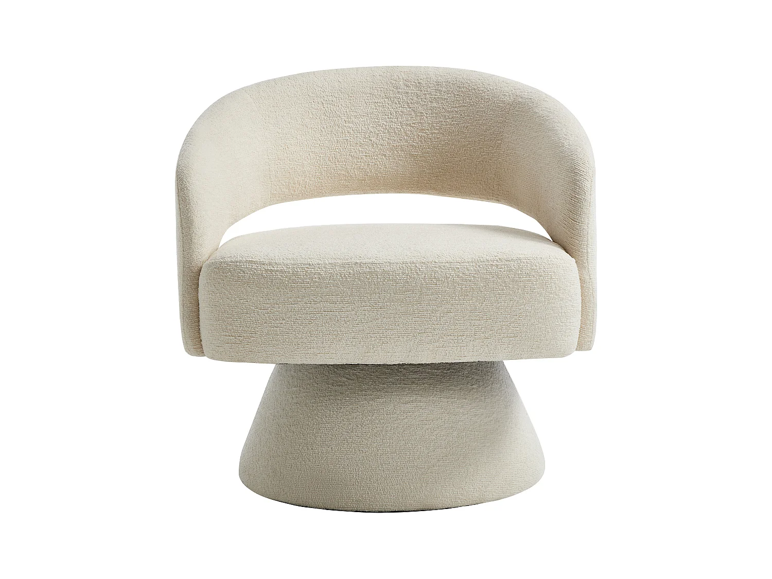 Svingstol i beige chenillestoff FEDOTE