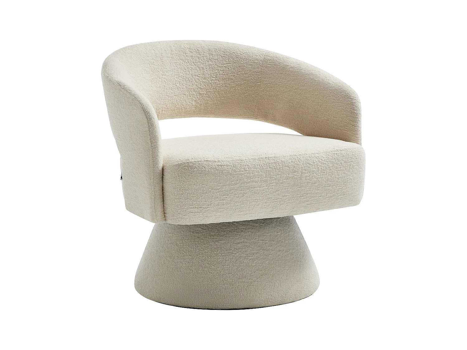 Svingstol i beige chenillestoff FEDOTE