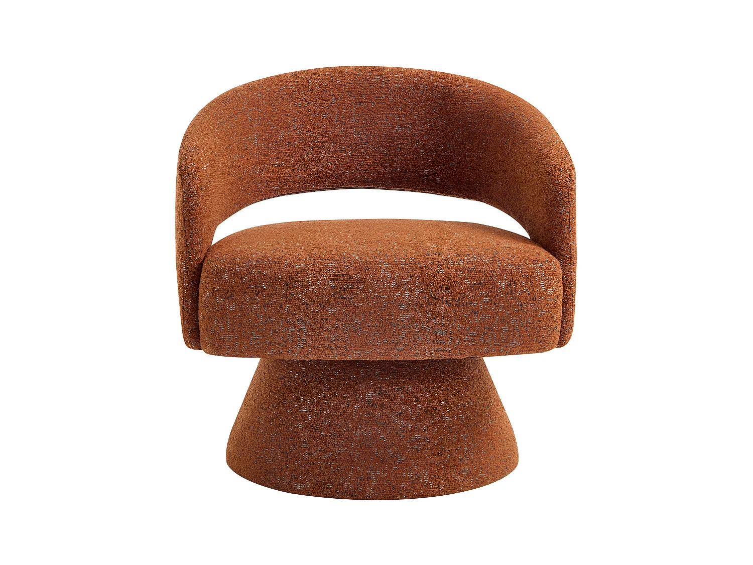 Svingbar lenestol i terrakotta chenille-stoff FEDOTE