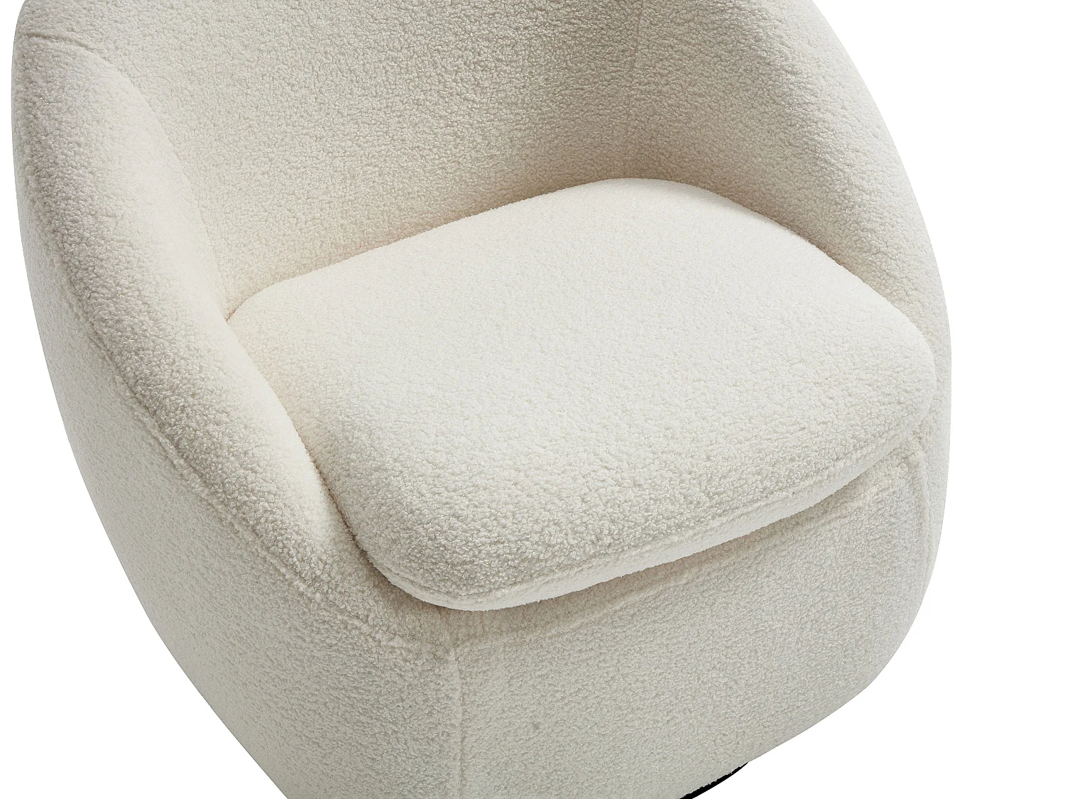 Draaiende fauteuil in bouclé stof - NETALIO