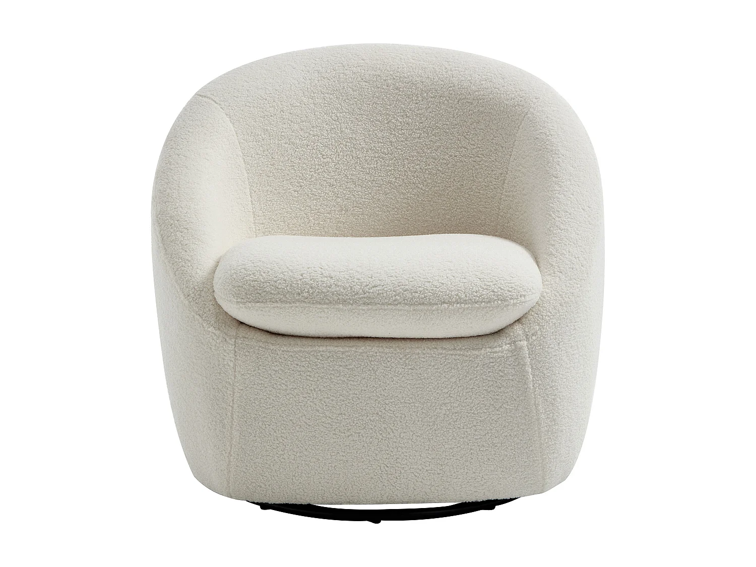 Draaiende fauteuil in bouclé stof - NETALIO