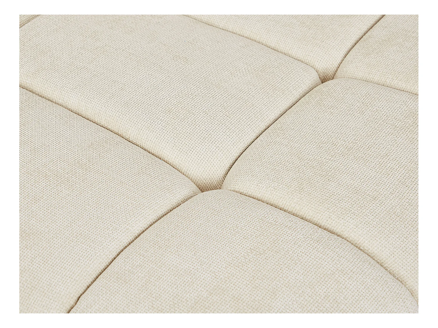 Elektrische relaxhoekbank met hoek links in beige gestructureerde stof  - CALDORIA