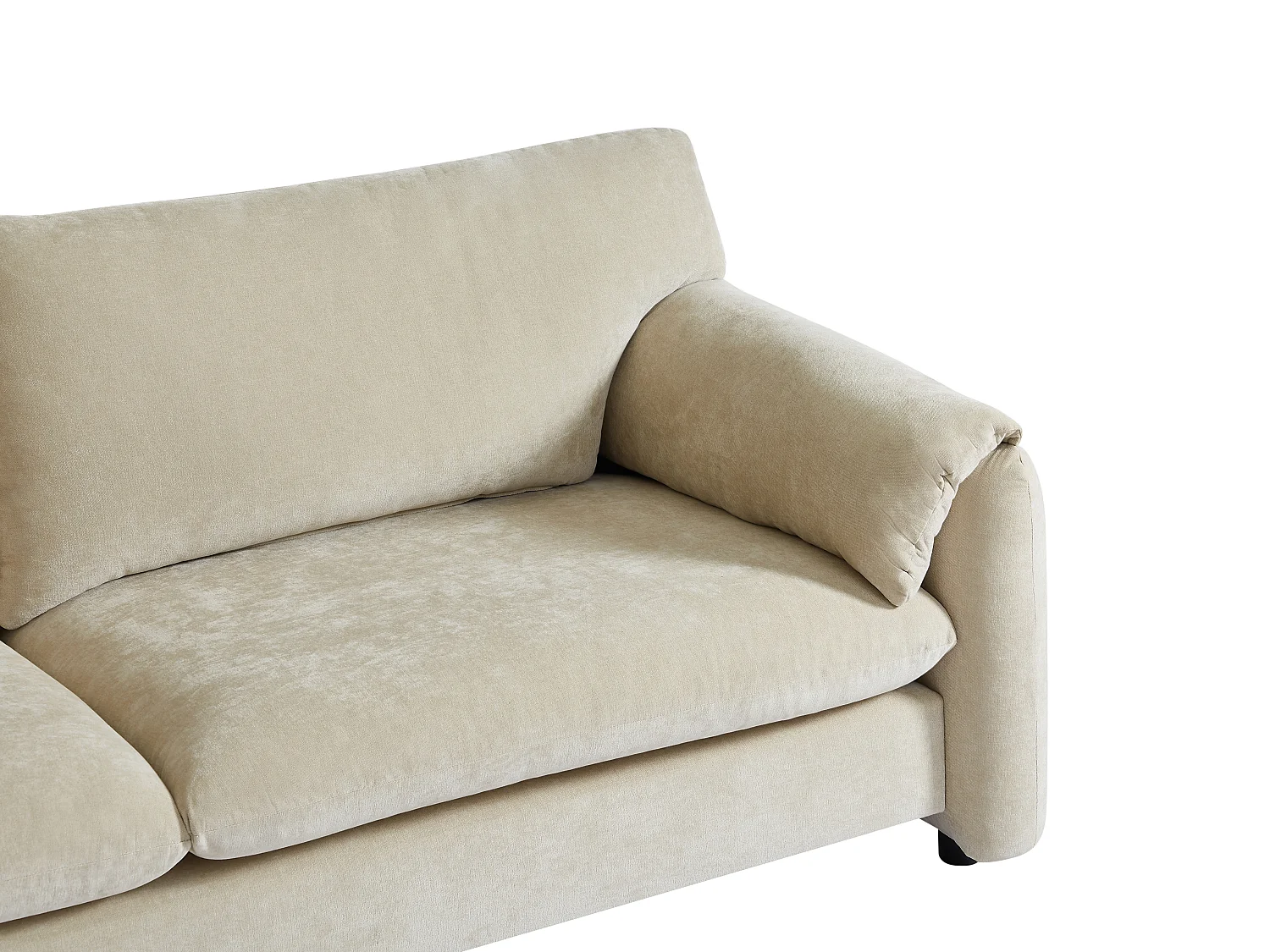 Canapé 3 places en tissu beige OPRALIO