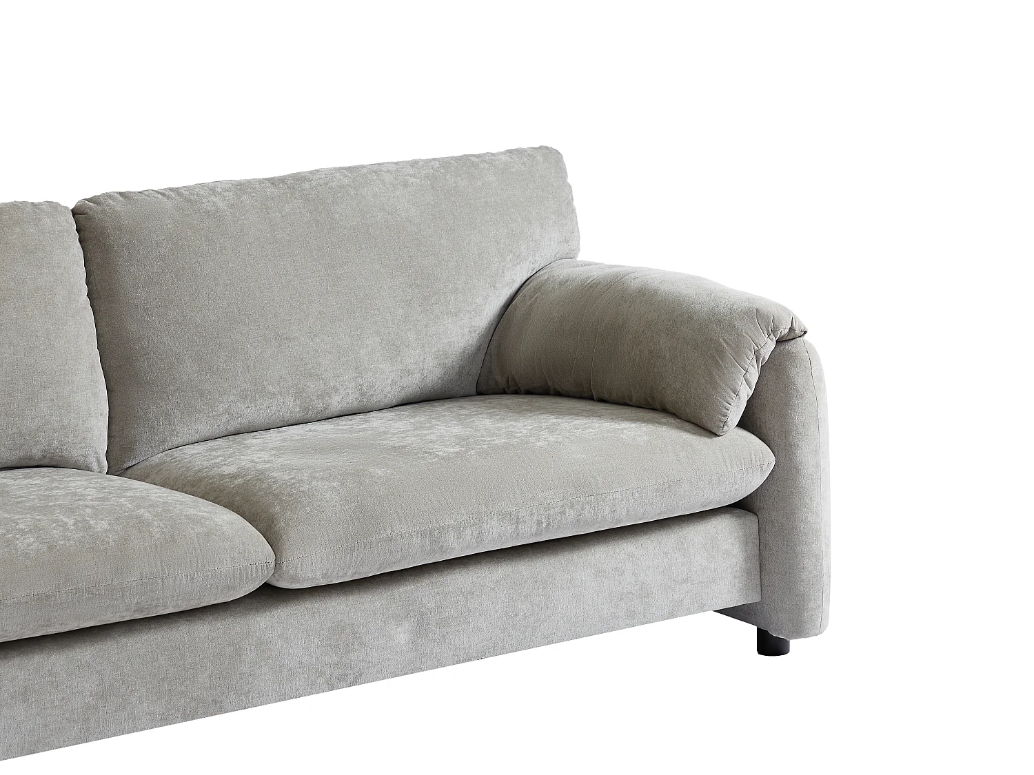 Canapé 3 places en tissu gris OPRALIO