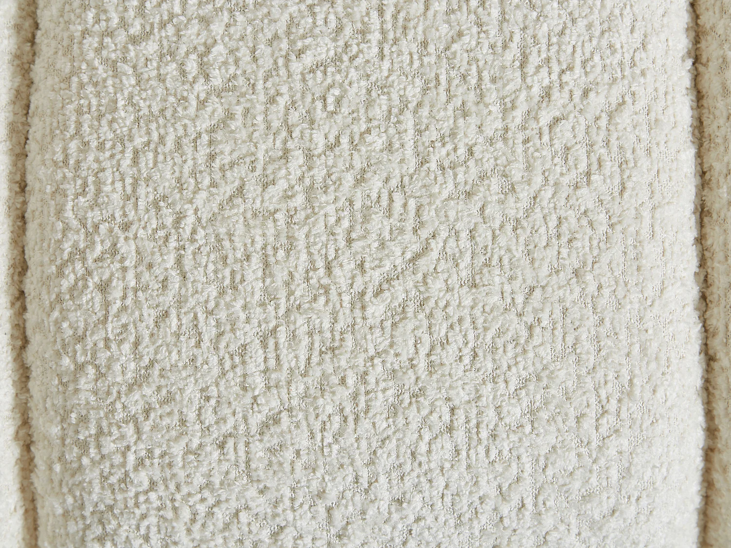 Canapé 3 places en tissu bouclette blanc cassé COLIANI