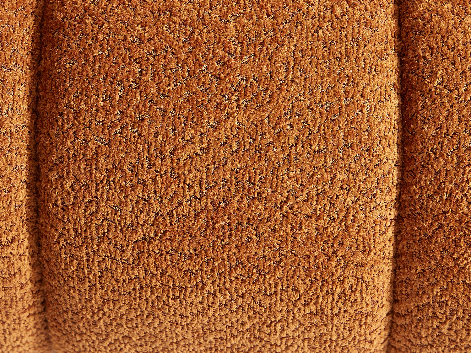 Canapé 3 places en tissu bouclette terracotta COLIANI