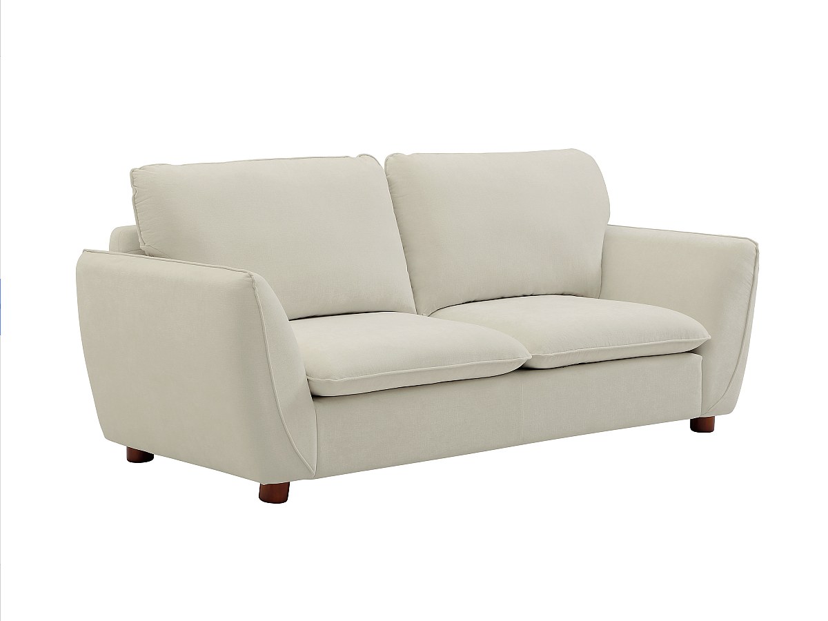 Sofa 3‑Sitzer – Stoff – Offwhite – MENARDIA günstig online kaufen