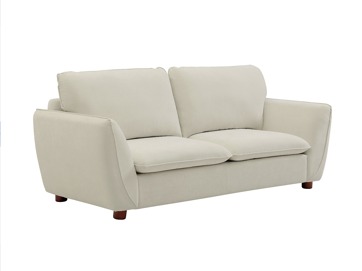 Sofa 3‑Sitzer – Stoff – Offwhite – MENARDIA günstig online kaufen