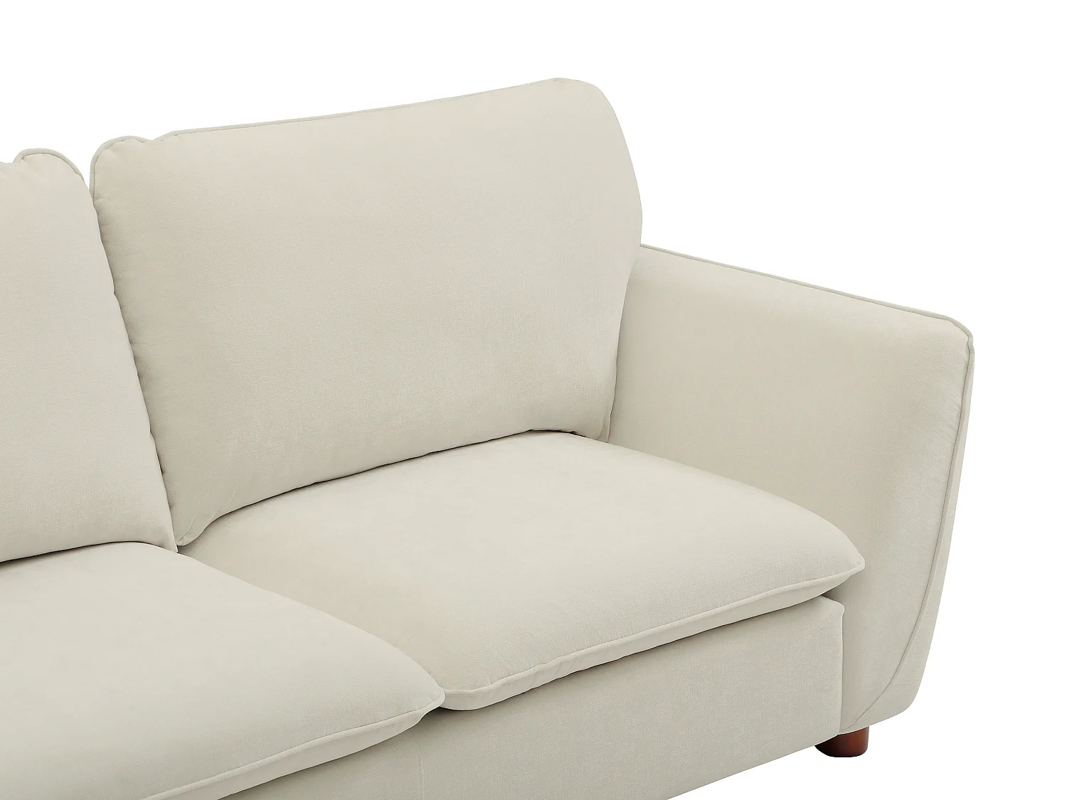 Canapé 2 places en tissu blanc cassé MENARDIA