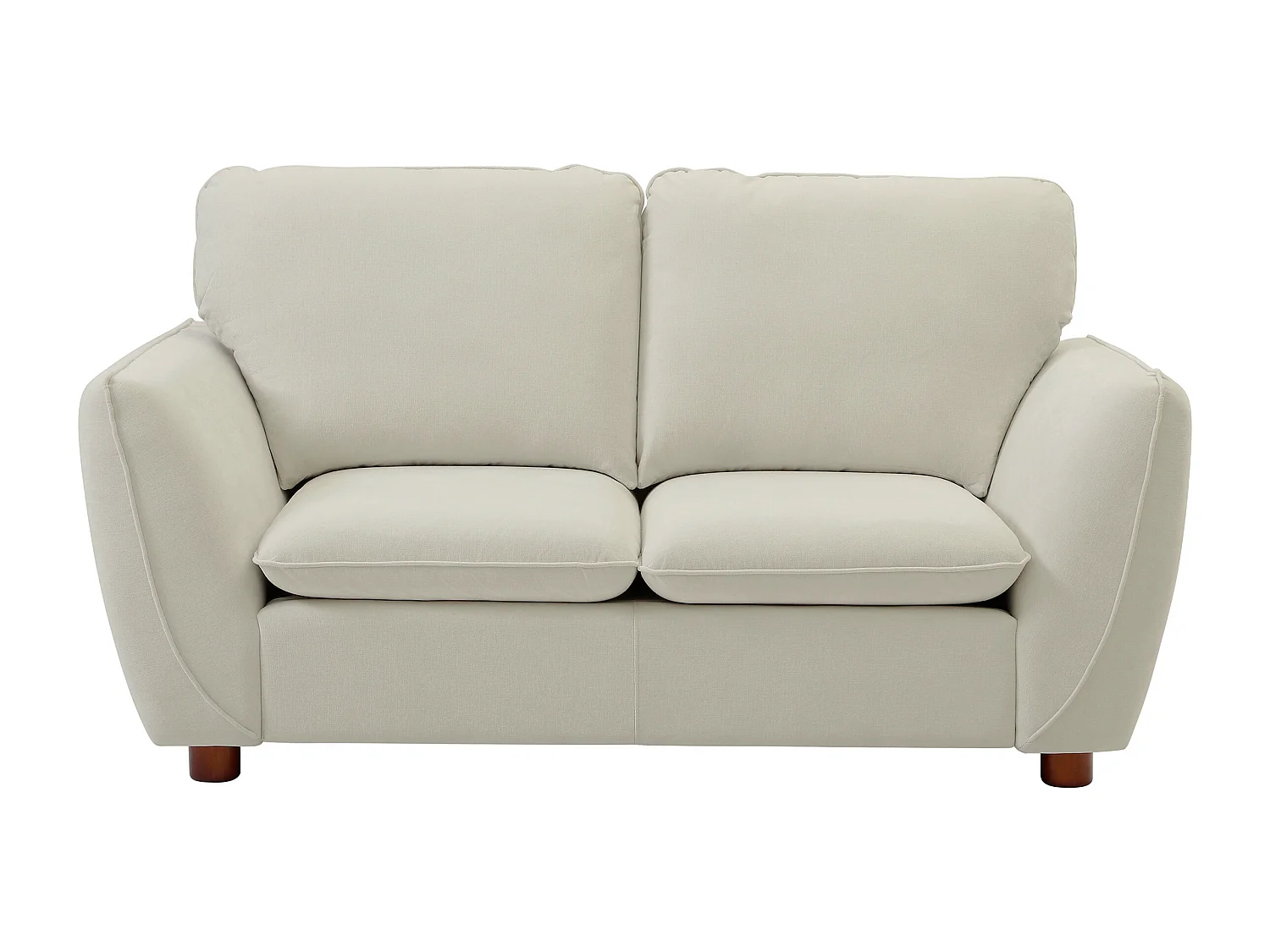 Canapé 2 places en tissu blanc cassé MENARDIA