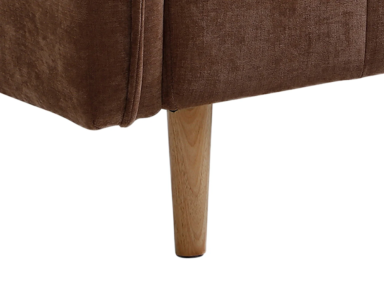 Canapé 3 places convertible clic-clac en tissu marron SONIATA