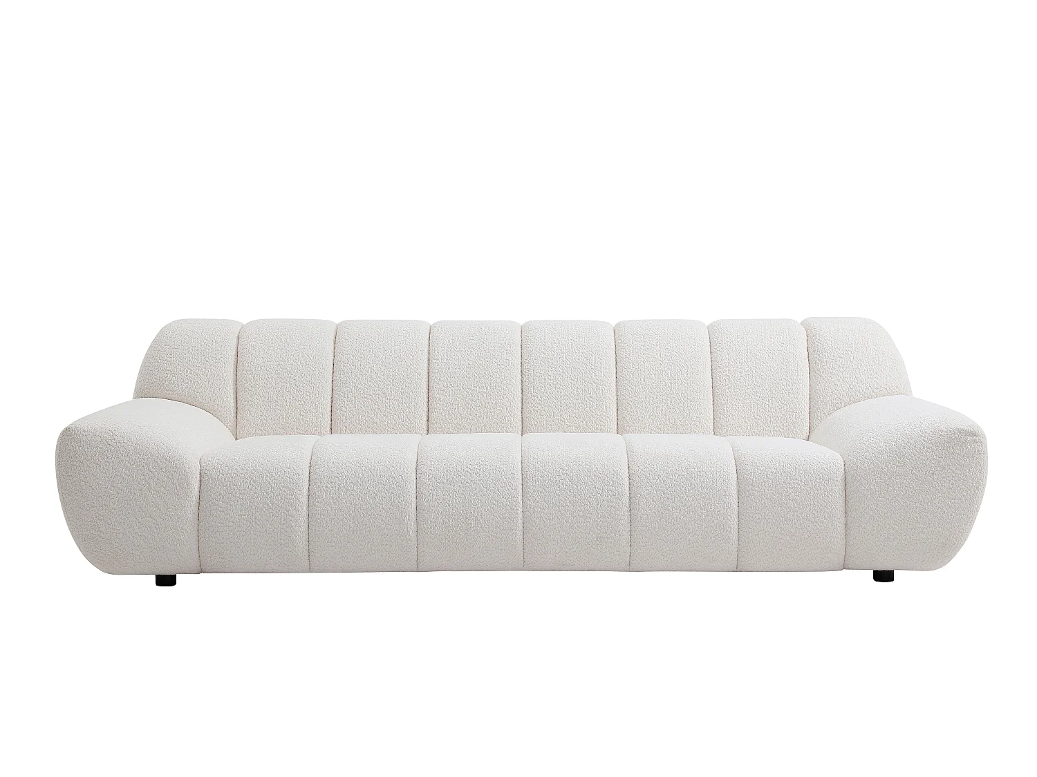 3-sits soffa i vit bouclé SORIELI