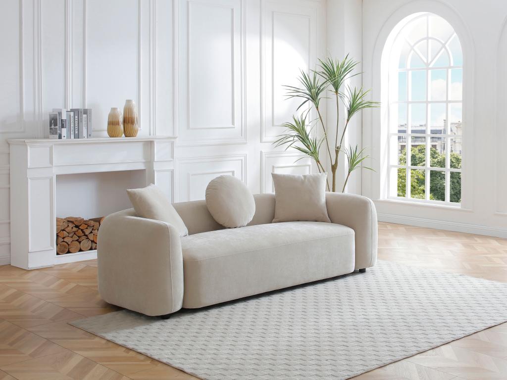 3-Sitzer Sofa - Stoff - Beige - OXILA günstig online kaufen