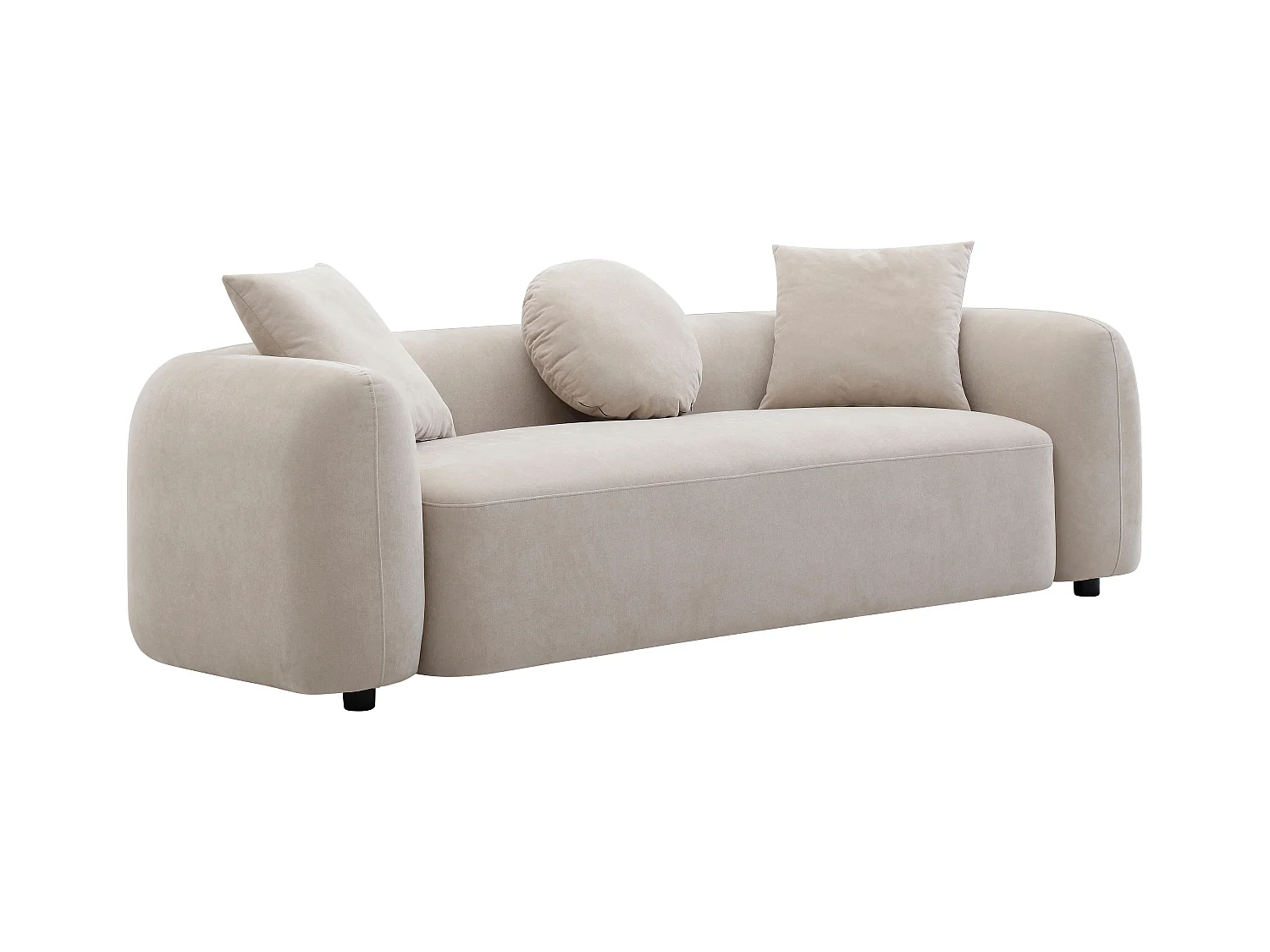 3-seters sofaen i beige stoff OXILA