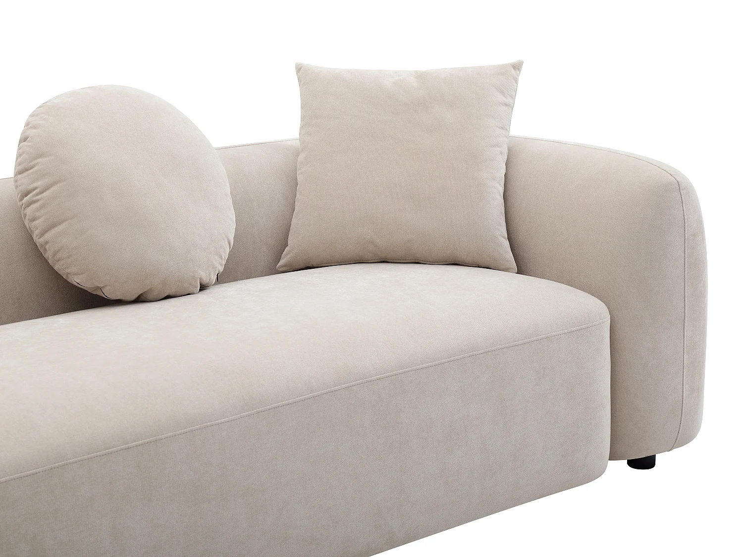 Canapé 3 places en tissu beige OXILA