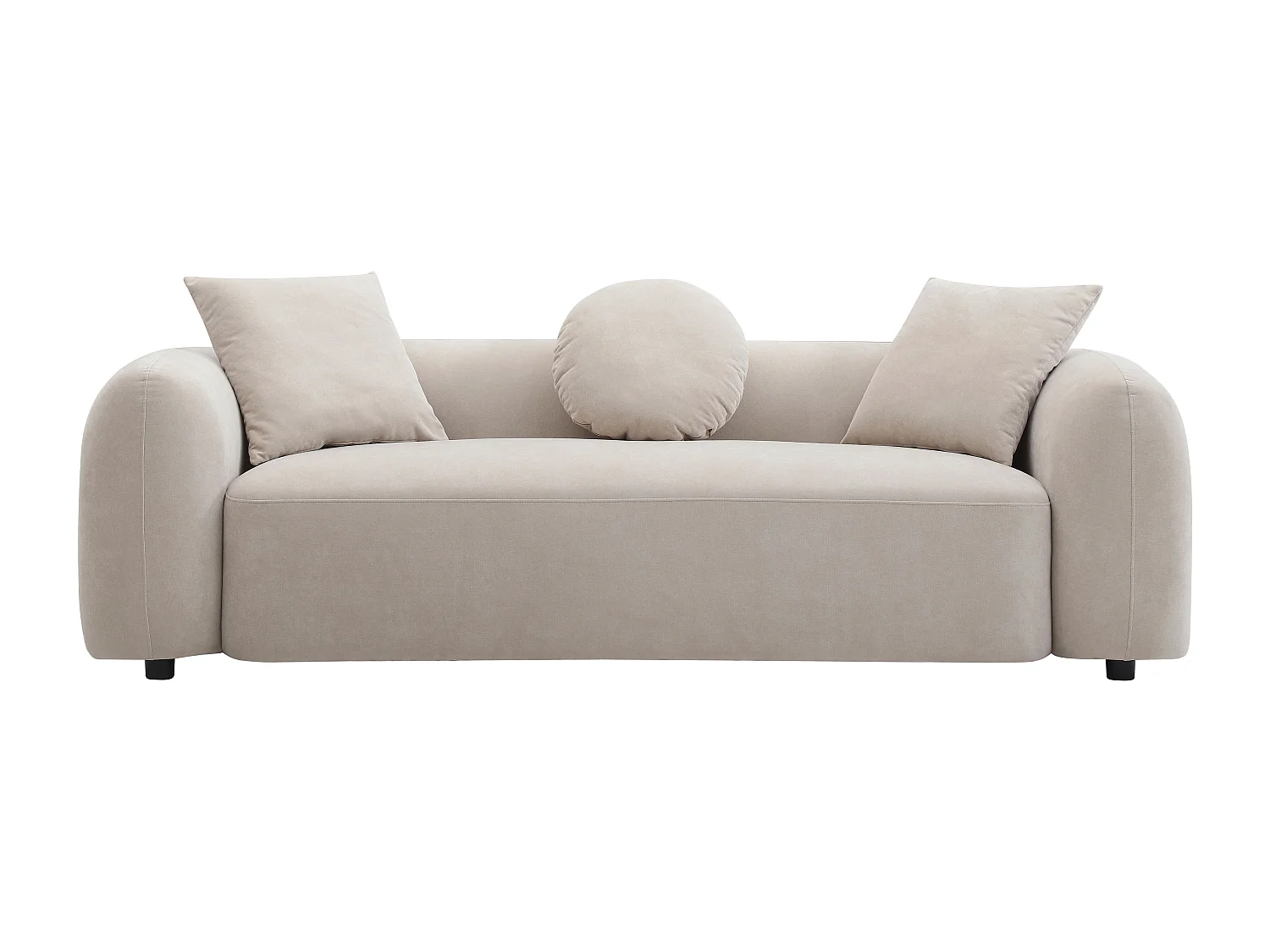 Canapé 3 places en tissu beige OXILA