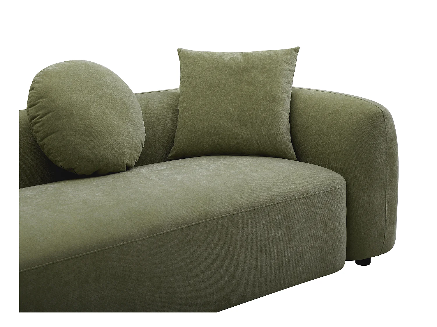 Canapé 3 places en tissu vert OXILA