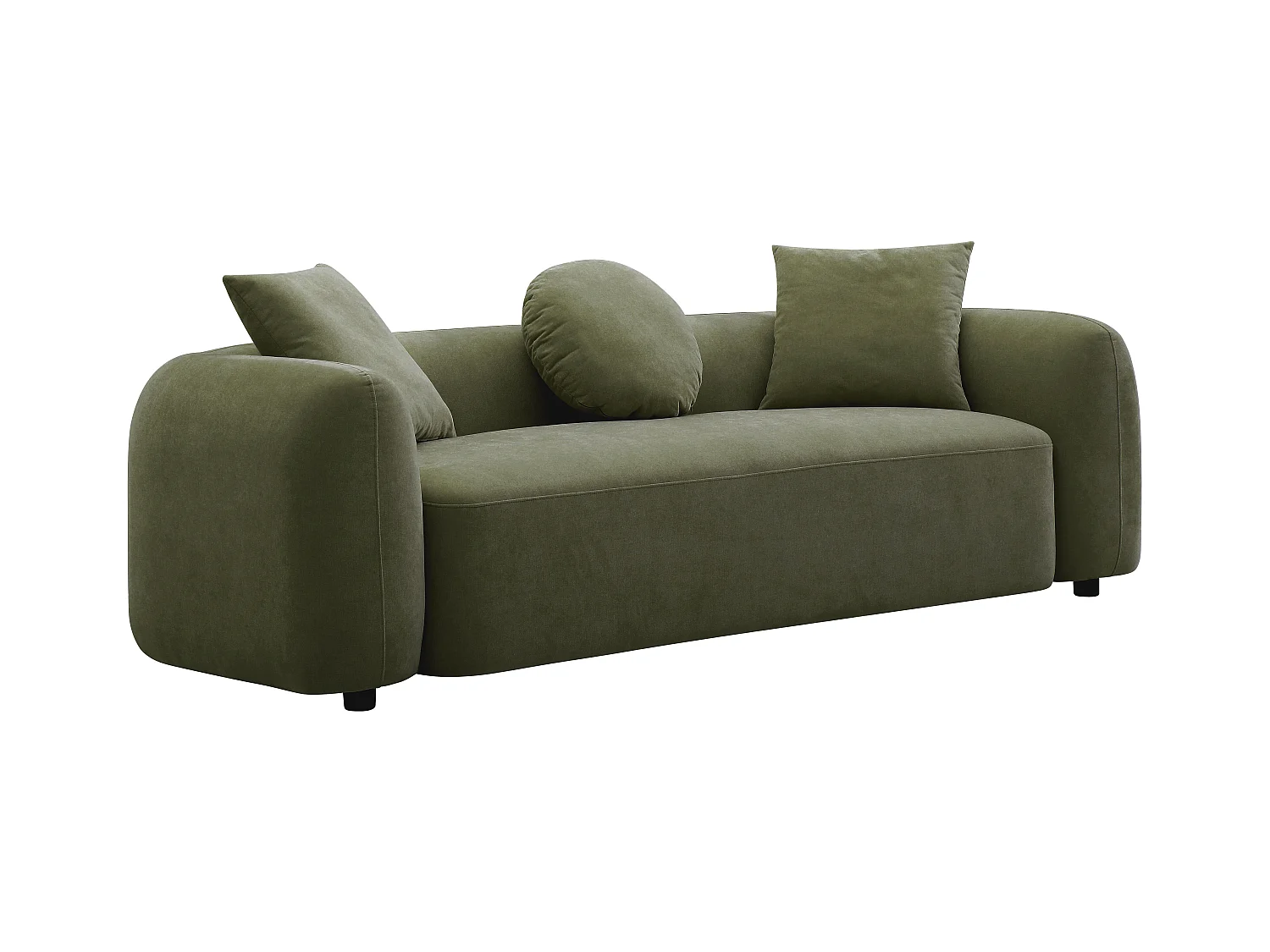 Canapé 3 places en tissu vert OXILA