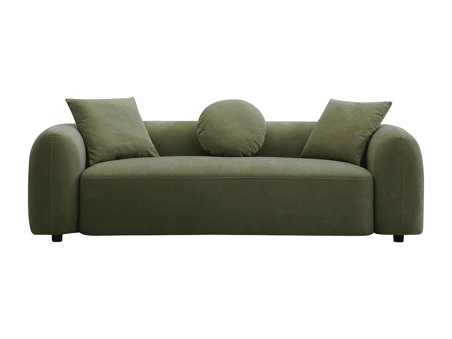 Canapé 3 places en tissu vert OXILA