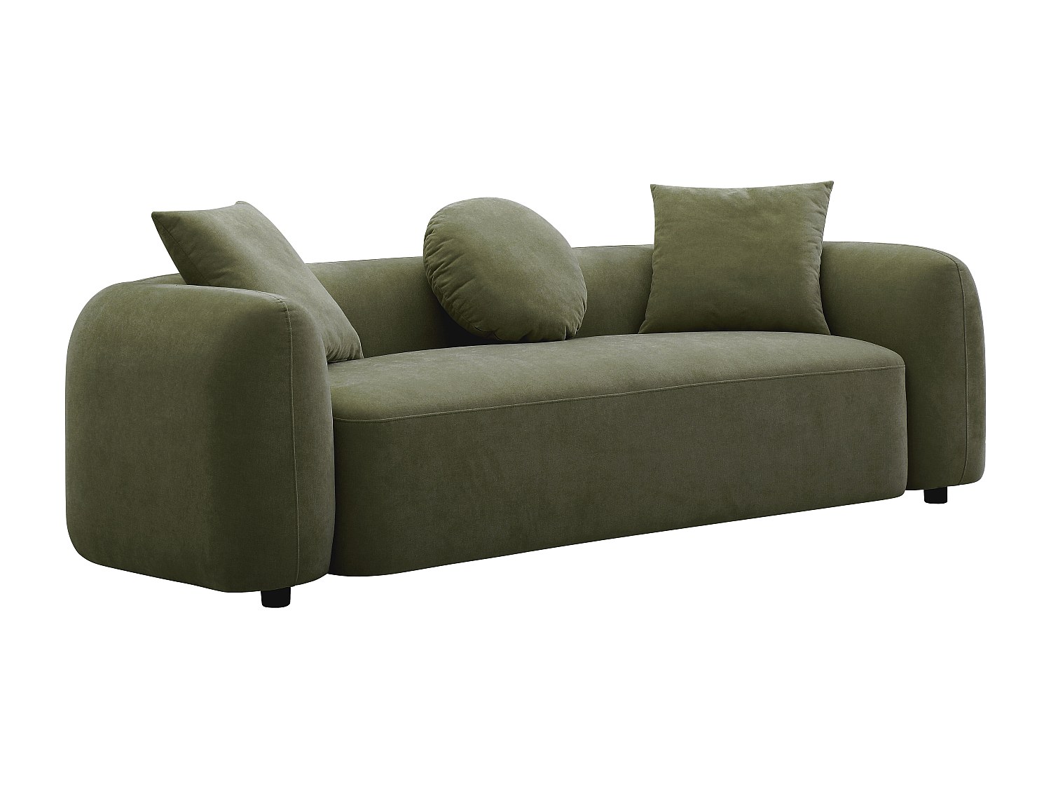 3-Sitzer Sofa - Stoff - Grün - OXILA günstig online kaufen