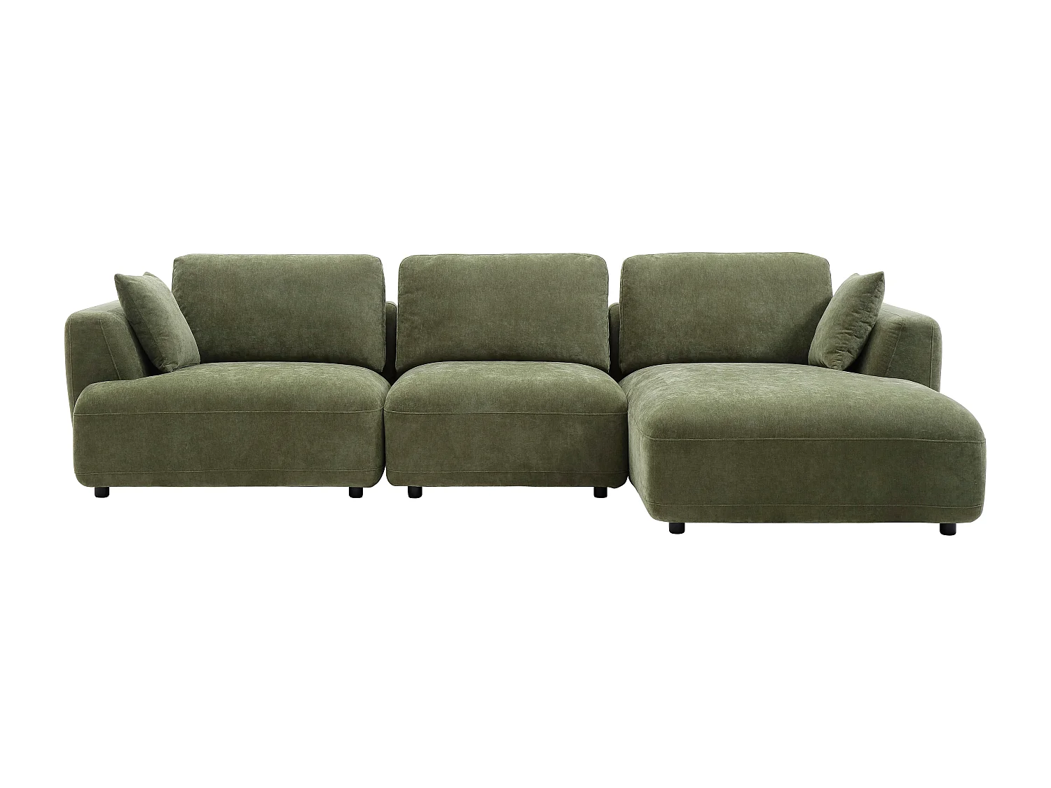 Høyre hjørnesofa i grønt stoff TINDRALO