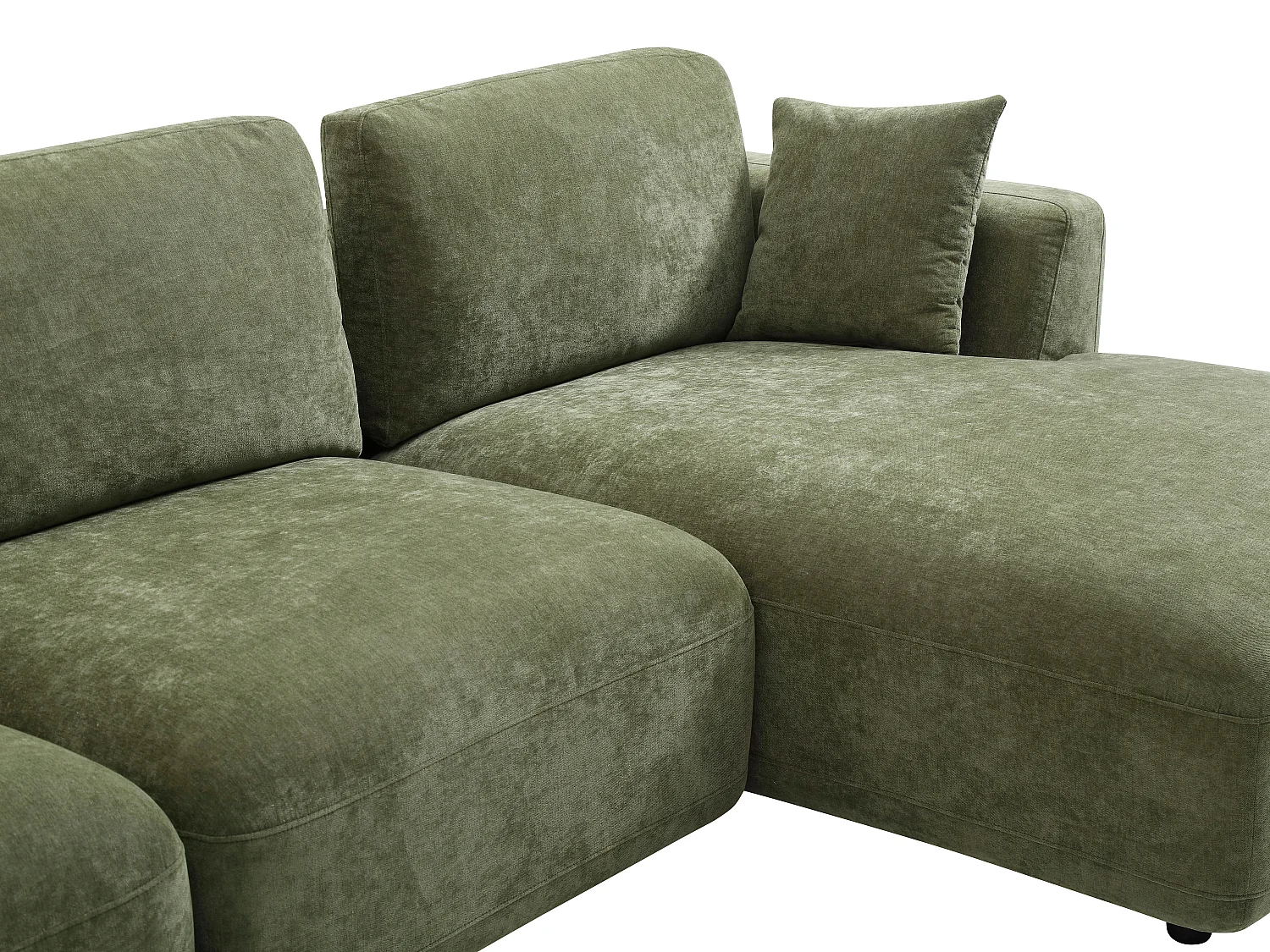 Høyre hjørnesofa i grønt stoff TINDRALO