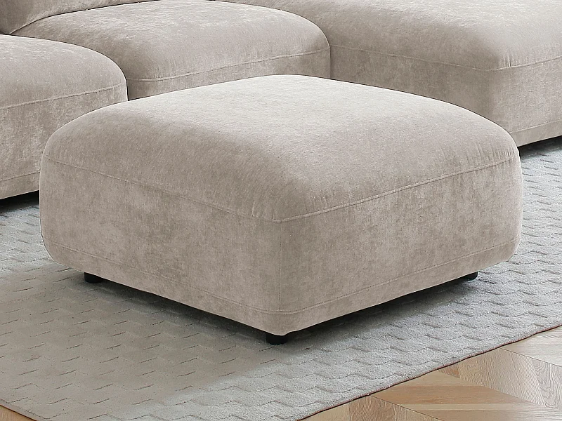 Pouf en tissu beige TINDRALO