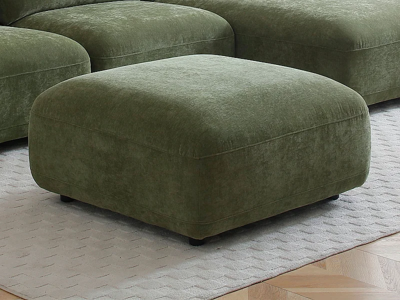 Pouf en tissu vert TINDRALO