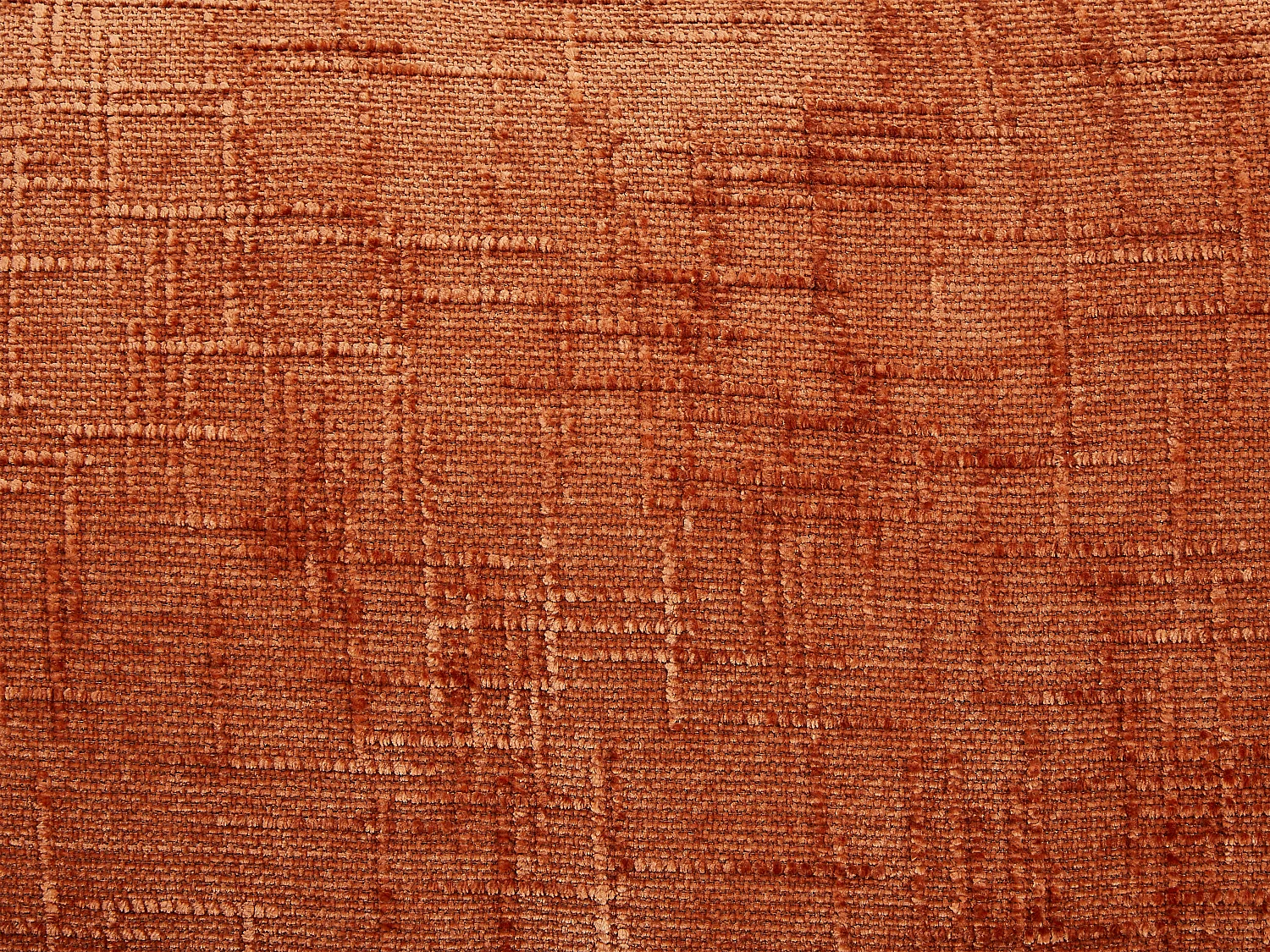 Canapé d'angle gauche en tissu texturé terracotta BENOLA