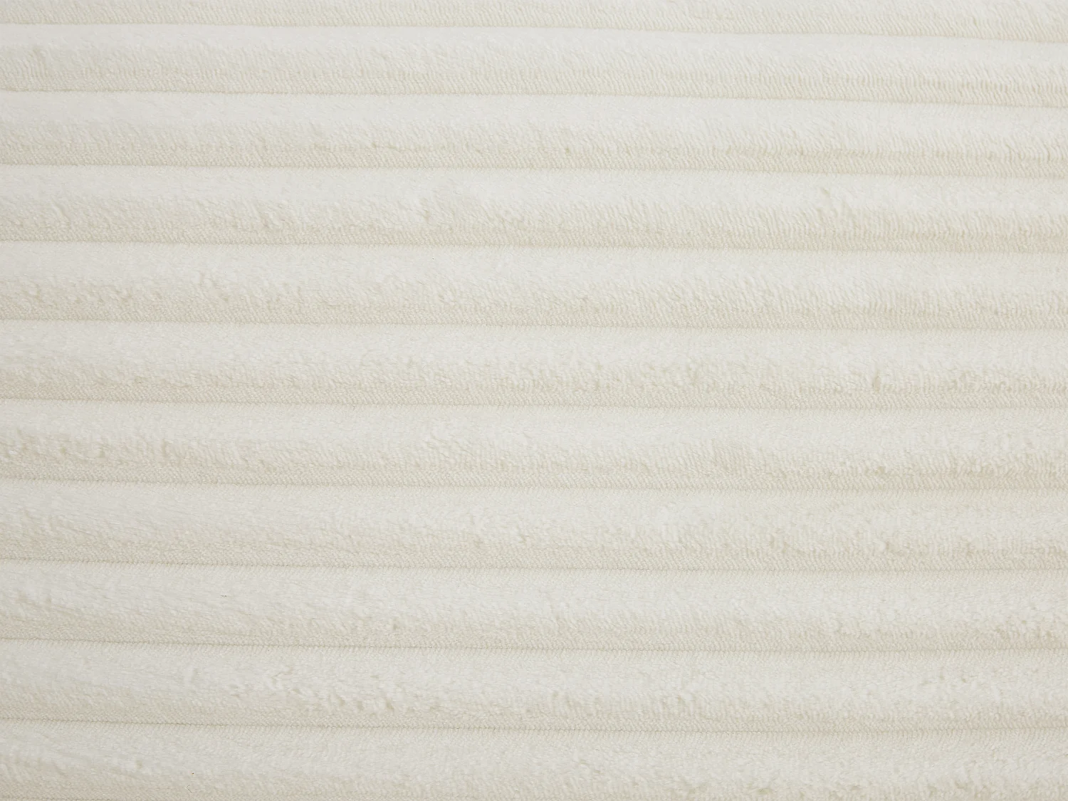 Canapé d'angle modulable avec pouf en velours côtelé grosses côtes beige CYROMA