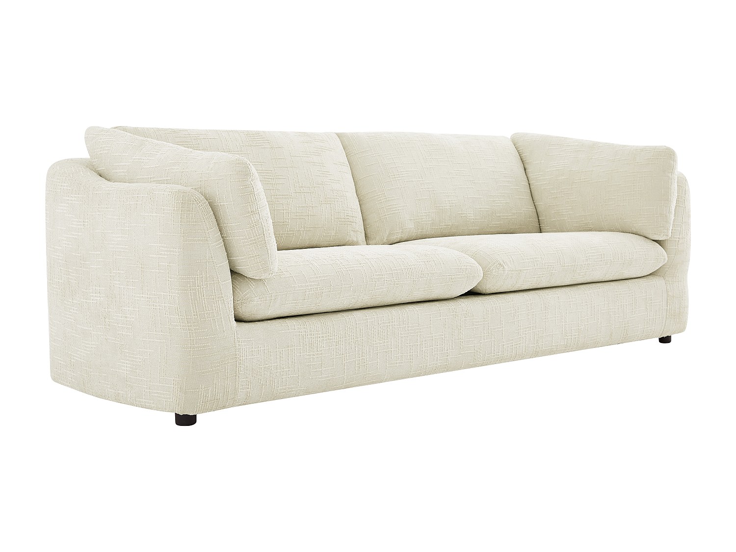 3-Sitzer-Sofa aus strukturiertem beigem Stoff NURABI günstig online kaufen