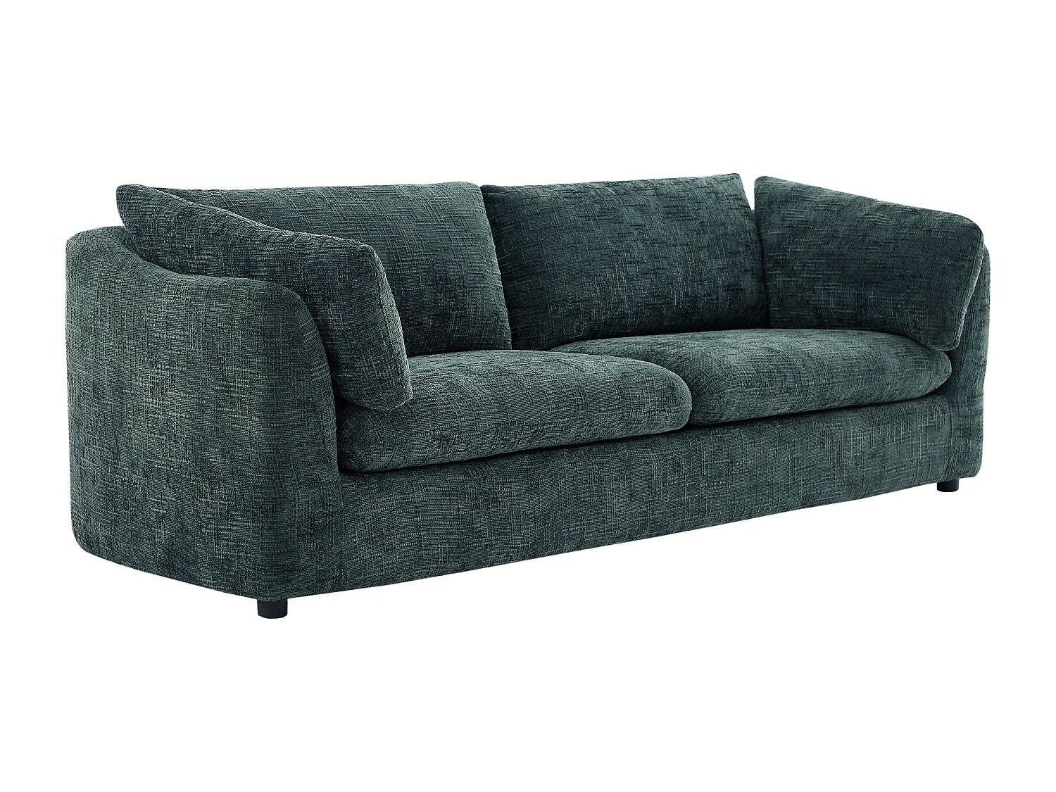 3-Sitzer-Sofa aus strukturiertem grünen Stoff NURABI günstig online kaufen