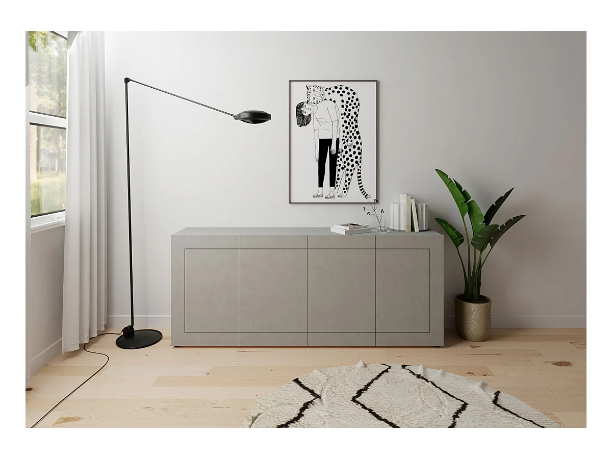 Buffet 4 portes 200x40x83,5 cm Elios cachemire