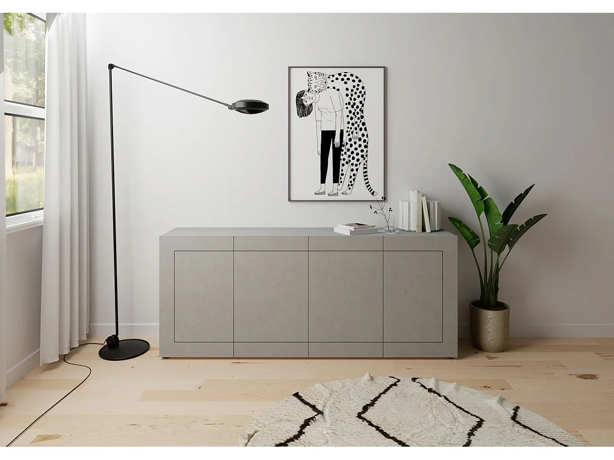 Buffet 4 portes 200x40x83,5 cm Elios cachemire