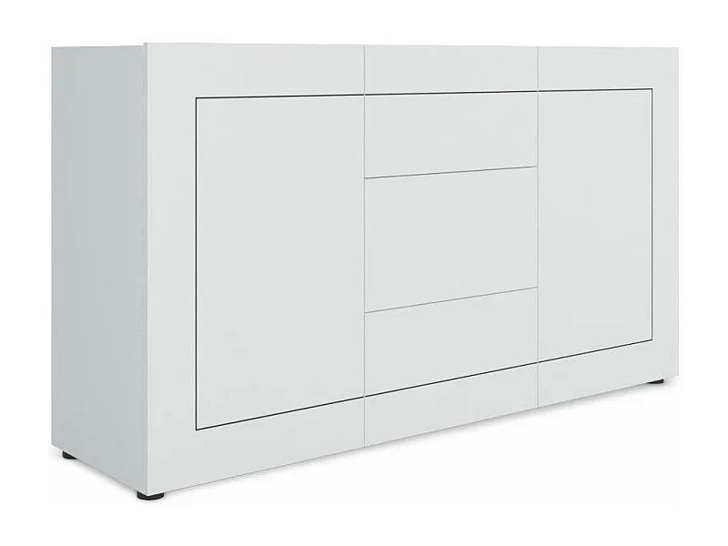 Dressoir 2 deuren/3 lades 150x40x83,5 cm Elios glanzende wit