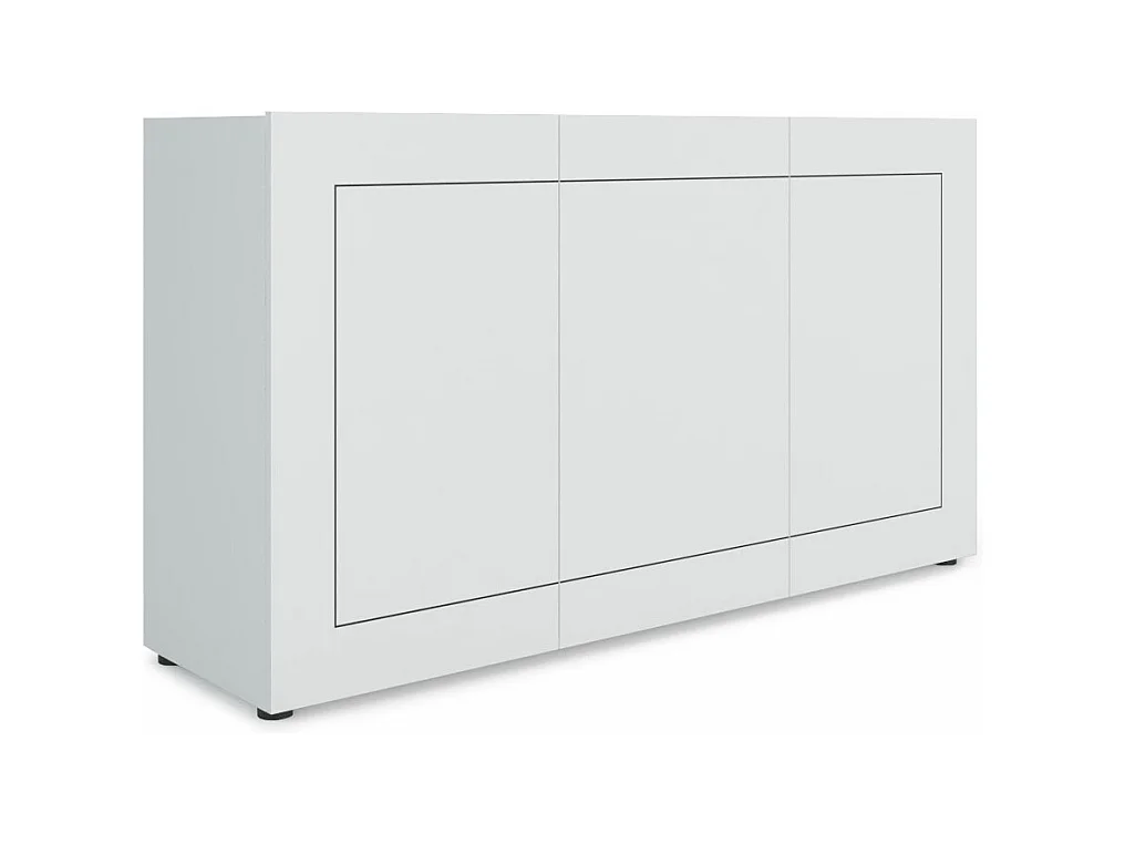 Buffet 3 portes 150x40x83,5 cm Elios blanc brillant