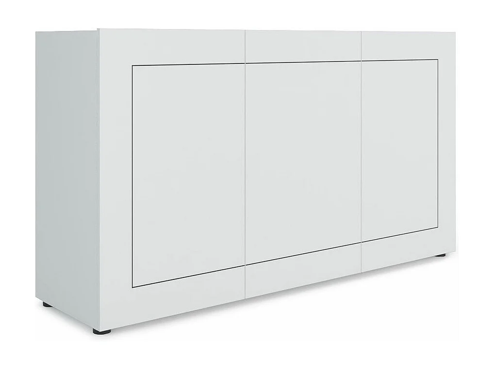 Buffet 3 portes 150x40x83,5 cm Elios blanc brillant